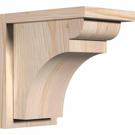 Ekena Millwork Yorktown Smooth Corbel w/Backplate, Douglas Fir, 7 1/2"W x 12"D x 12"H COR08X12X12YOR01SDF